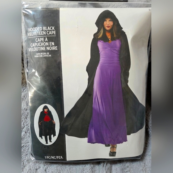 Source Unknown Jackets & Blazers - Black Velveteen Hooded Cape